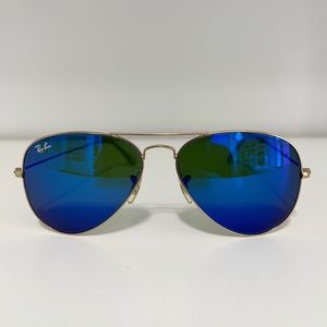 Ray-Ban Aviator Flash Blue Mirror Lenses